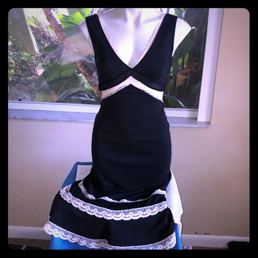 Vintage look black dress by express